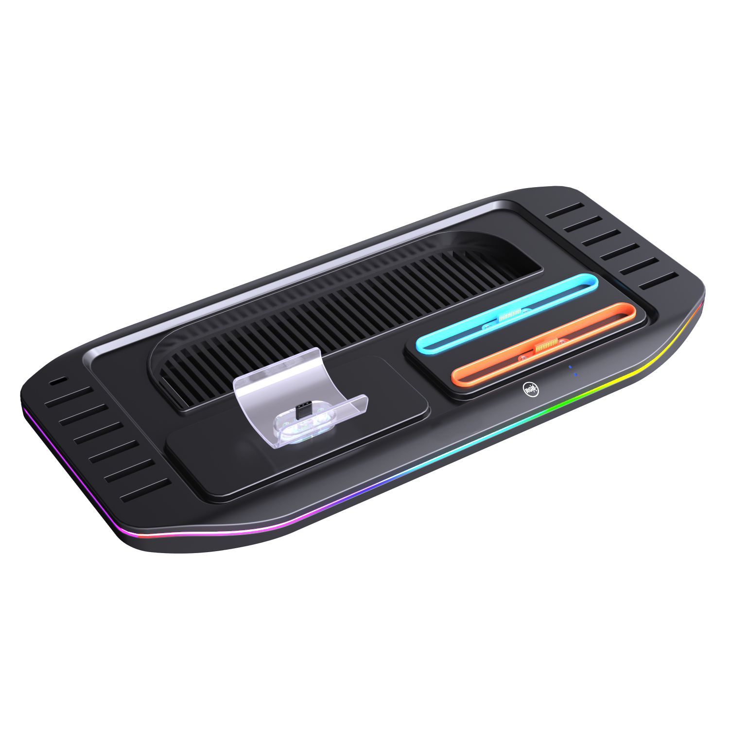 Switch2 multi-function base (two joy-con + one  NS PRO controller charging slots)