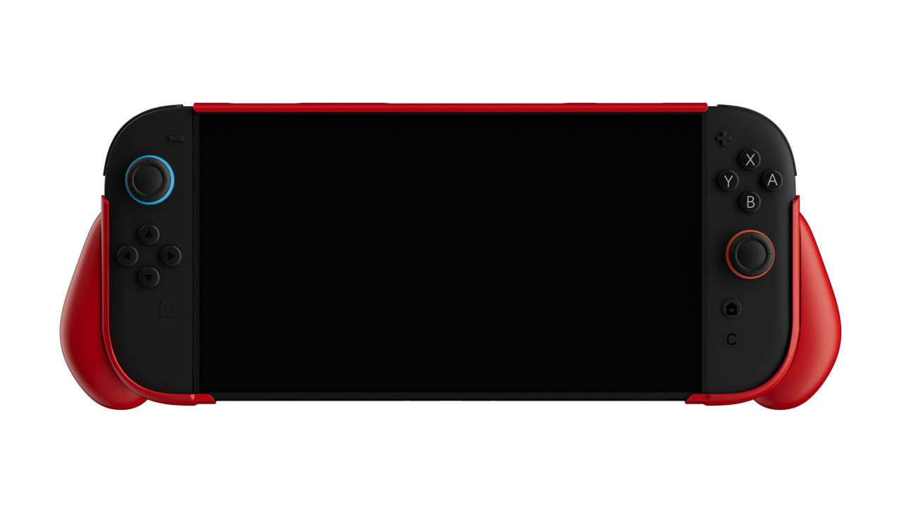 SWITCH2 Multi-function Red and White Game Console Grip