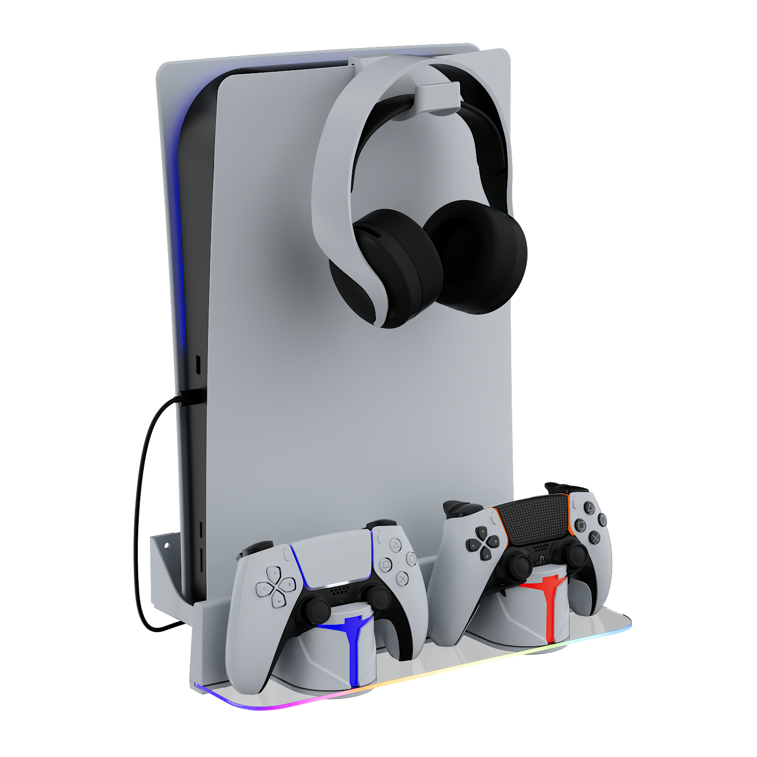 RGB PS5 charging wall mount
